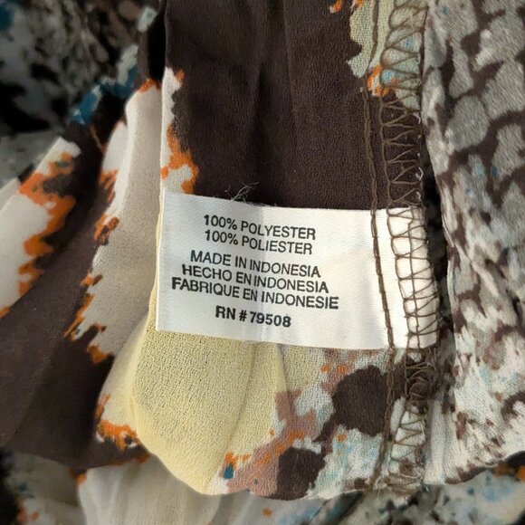 VIOLET & CLAIRE Women's Long Sleeve Crinkled Blouse Top Size XL Multi-Print - Picture 8 of 8